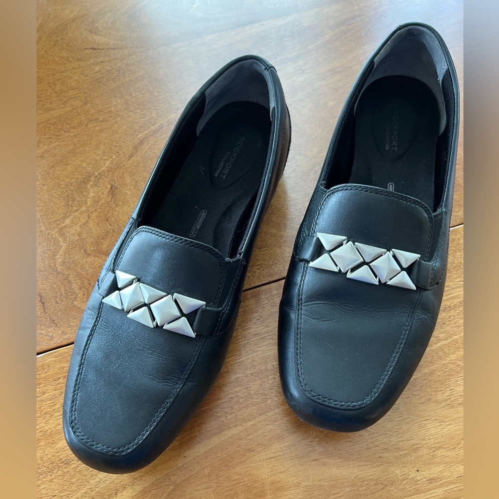 Rockport Women’s Black Leather Loafers size US9 EUR40